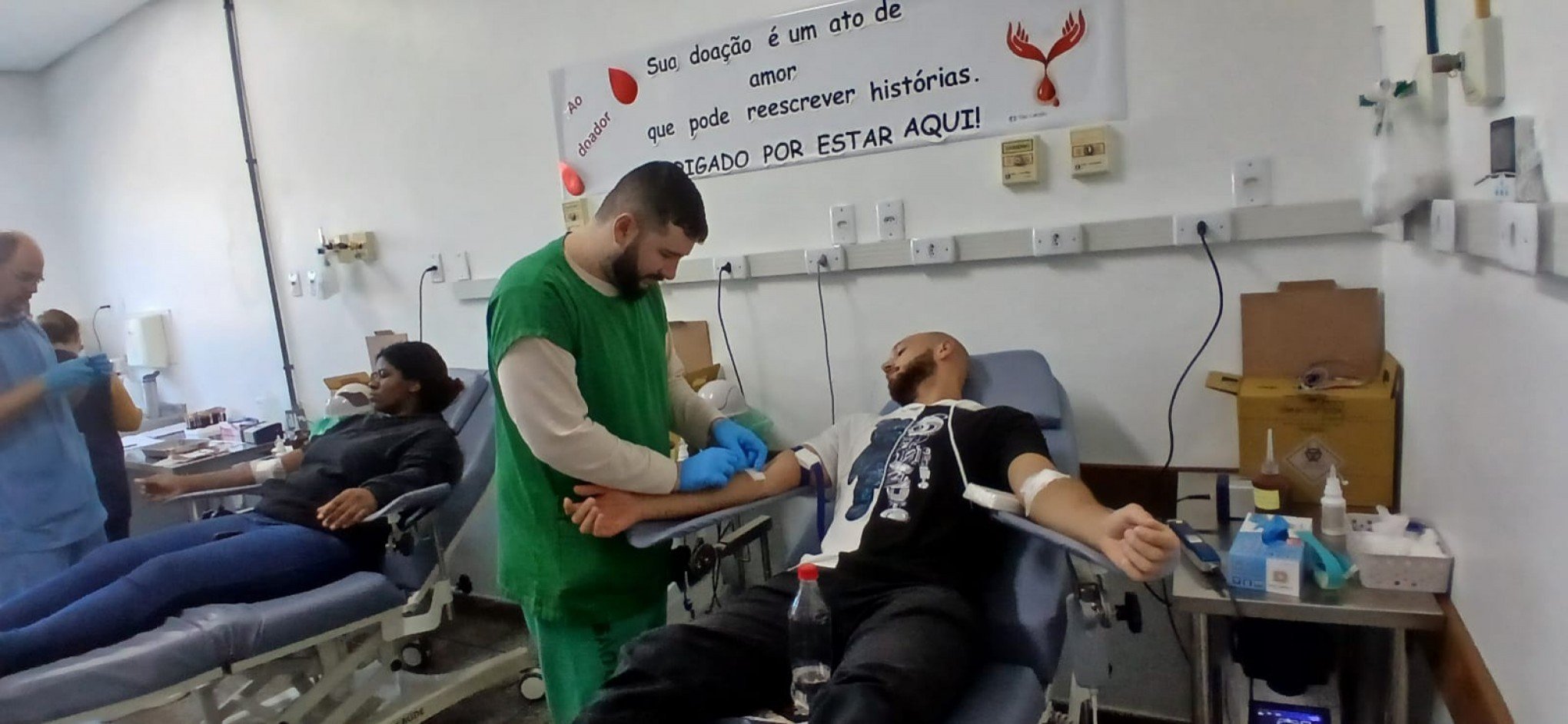 Ação no feriado reuniu doadores de sangue em Esteio; próxima coleta será dia 30