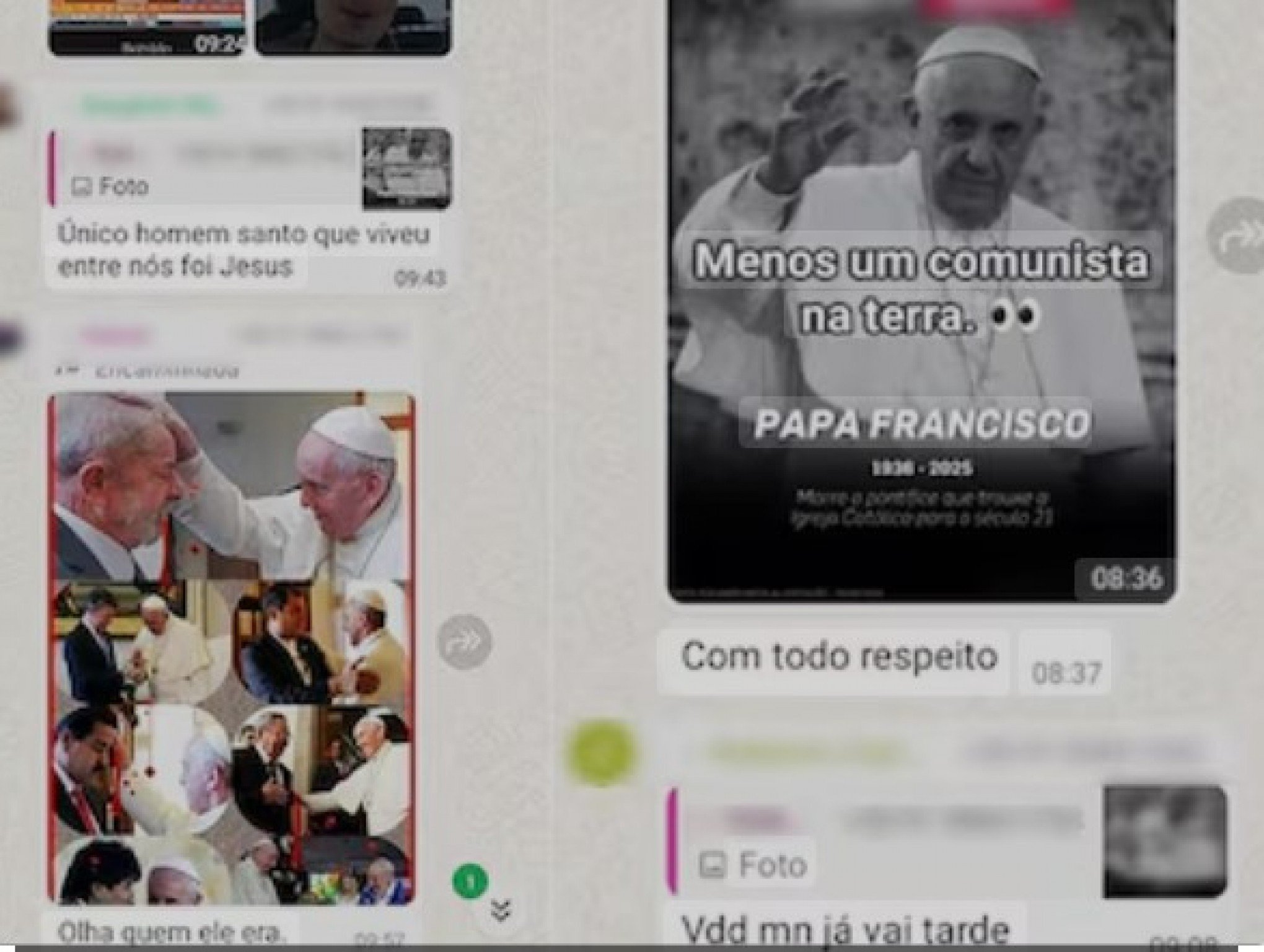 "Menos um comunista na Terra": Policiais militares são investigados por mensagens que debocham da morte do papa Francisco