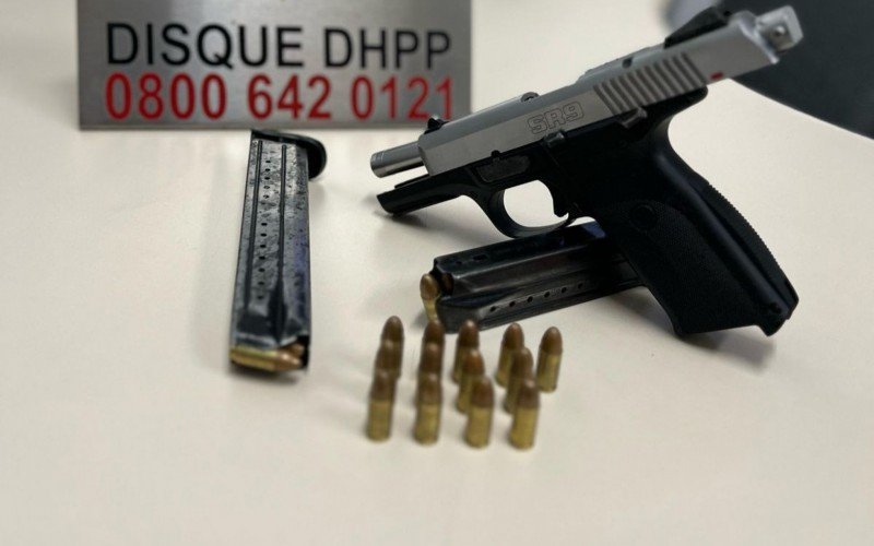 Uma pistola calibre 9mm, com numeração raspada, foi apreendida | abc+