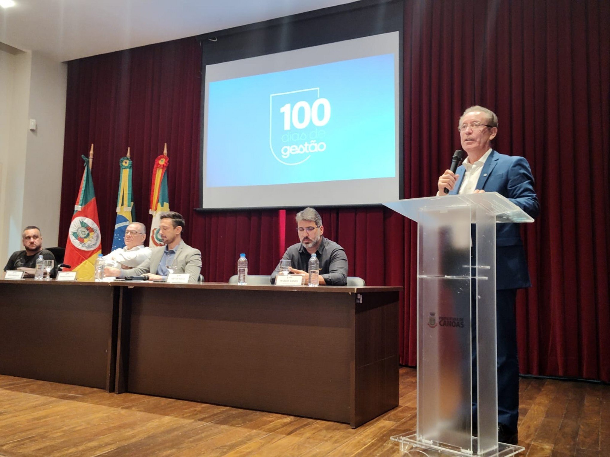 Airton Souza e Rodrigo Busato apresentam balanço de ações nos primeiros 100 dias de gestão