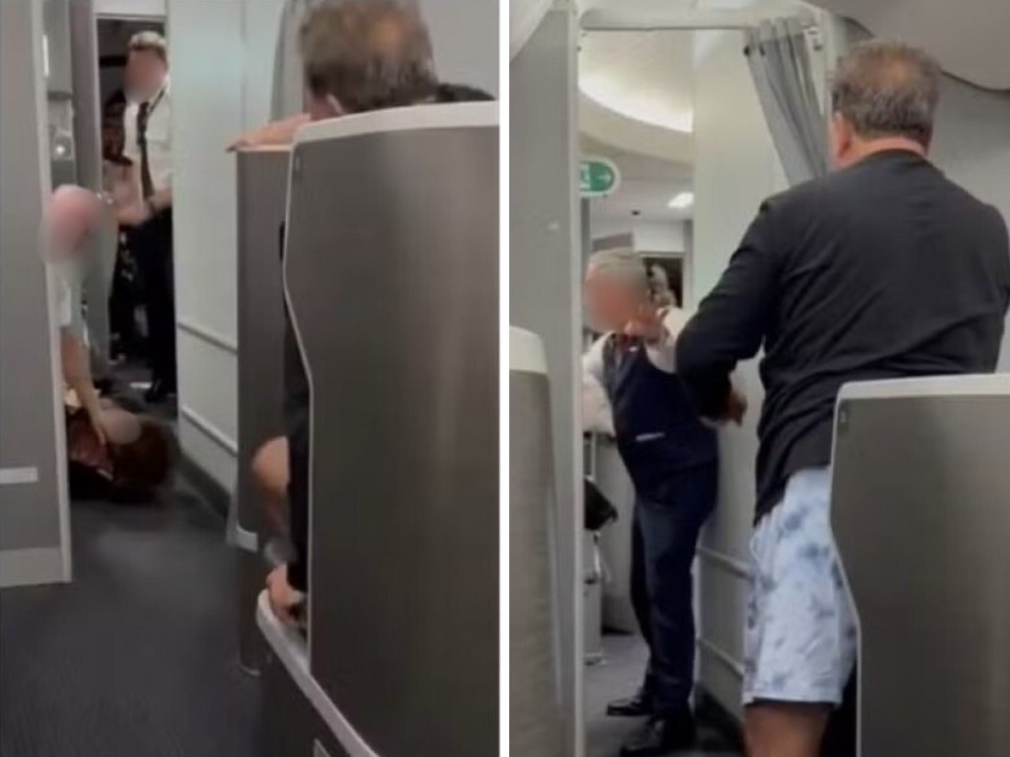 VÍDEO: Atraso em decolagem causa barraco dentro de avião; passageira é imobilizada