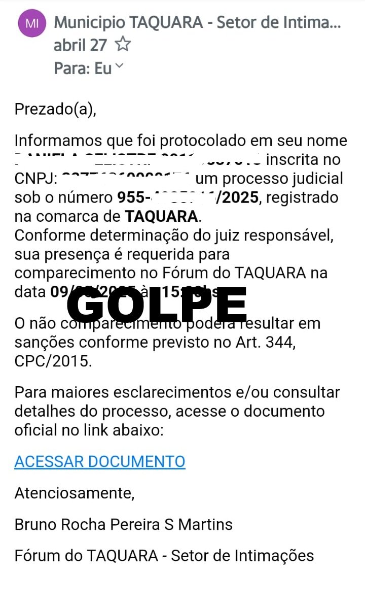 Criminosos usam nome da administração municipal para enviar e-mails falsos com supostas intimações fiscais. | abc+