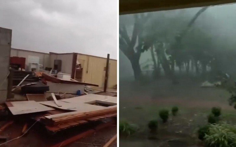 Estragos no oeste gaúcho nesta quinta-feira durante tempestade | abc+