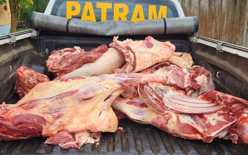 Peças jogadas no chão e abate irregular: Duas toneladas de carne clandestina são apreendidas em bairro de Novo Hamburgo