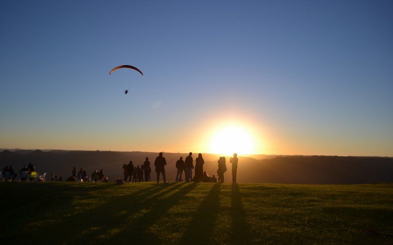 Pôr do sol no Ninho das Águias, em Nova Petrópolis
