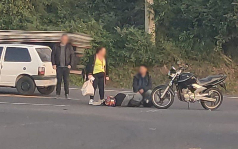 BR-116: Motociclista fica ferido em acidente com carro em Dois Irmãos   | abc+