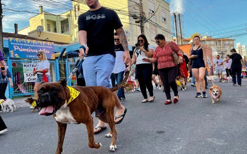 Cãominhada percorreu as principais ruas do Centro de São Leopoldo na manhã de domingo (18)  