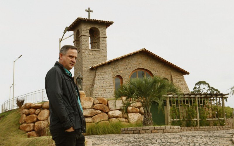 O empresário Pércio Klaus ficou satisfeito com o resultado da obra em Nova Santa Rita