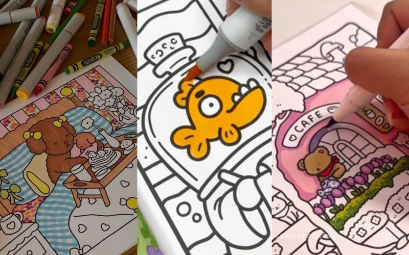 Bobbie Goods, Cozy Times e Spooky Cuties são três dos livros de pintar do momento no Brasil | abc+