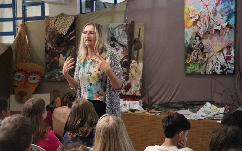 Exposição do projeto Patrimônio que pulsa diversidade iniciou nesta terça-feira (20) na Emeb 25 de Julho, de Ivoti, e segue até o dia 9 de junho | abc+