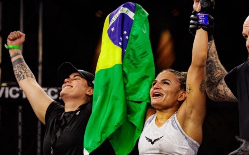 Natacha e Rayla comemorando a vitória nos Estados Unidos | abc+
