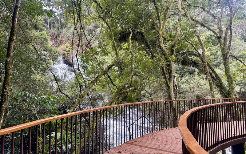 Mirante da Cascata do Moinho é uma das principais novidades do Parque do Caracol, em Canela