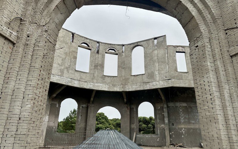 Nova igreja está sendo construída no santuário de Nossa Senhora do Caravaggio, em Canela