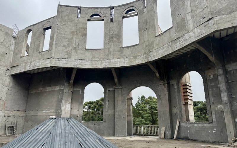 Nova igreja está sendo construída no santuário de Nossa Senhora do Caravaggio, em Canela