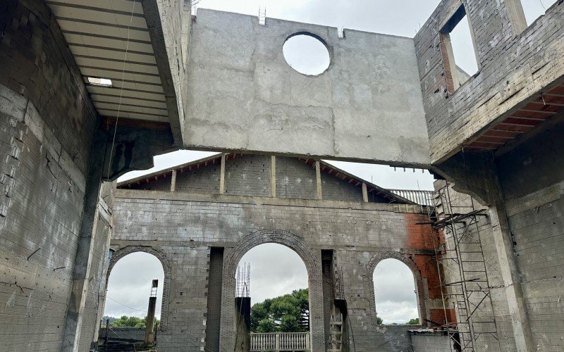 Nova igreja está sendo construída no santuário de Nossa Senhora do Caravaggio, em Canela