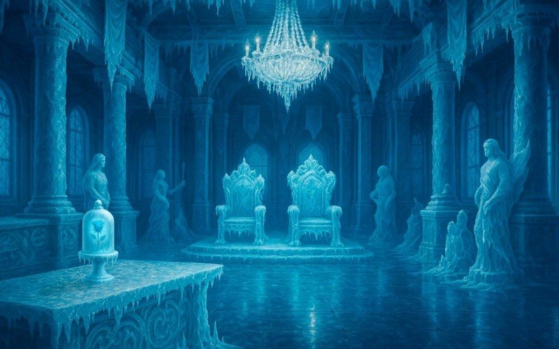 Conceito visual do Castelo de Gelo, novo empreendimento da Hector Studios