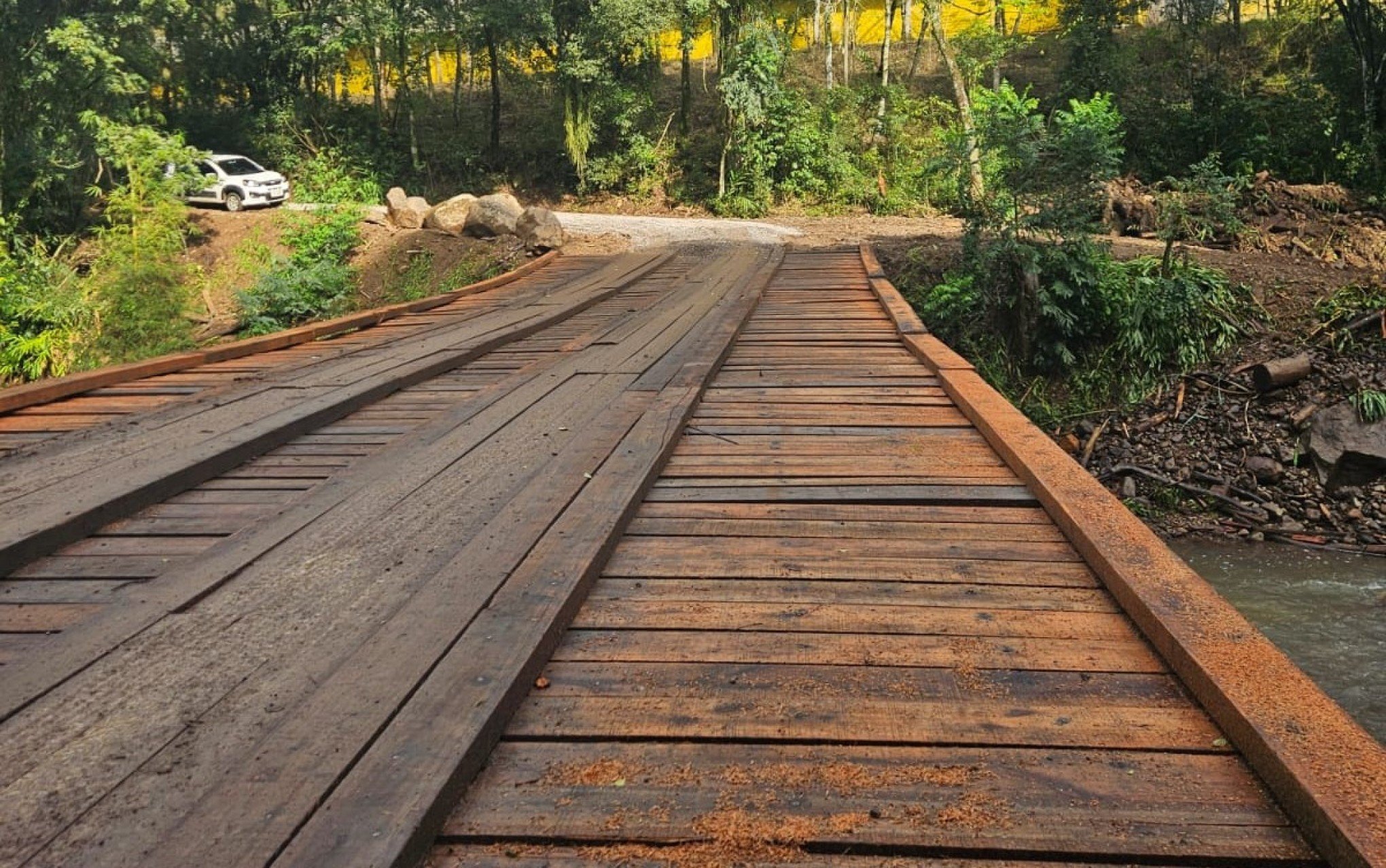Revitalização da ponte do Morro do Arame é concluída