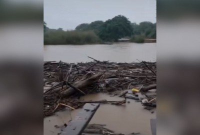 Ponte desabou em São Vicente do Sul por conta da forte chuva | abc+