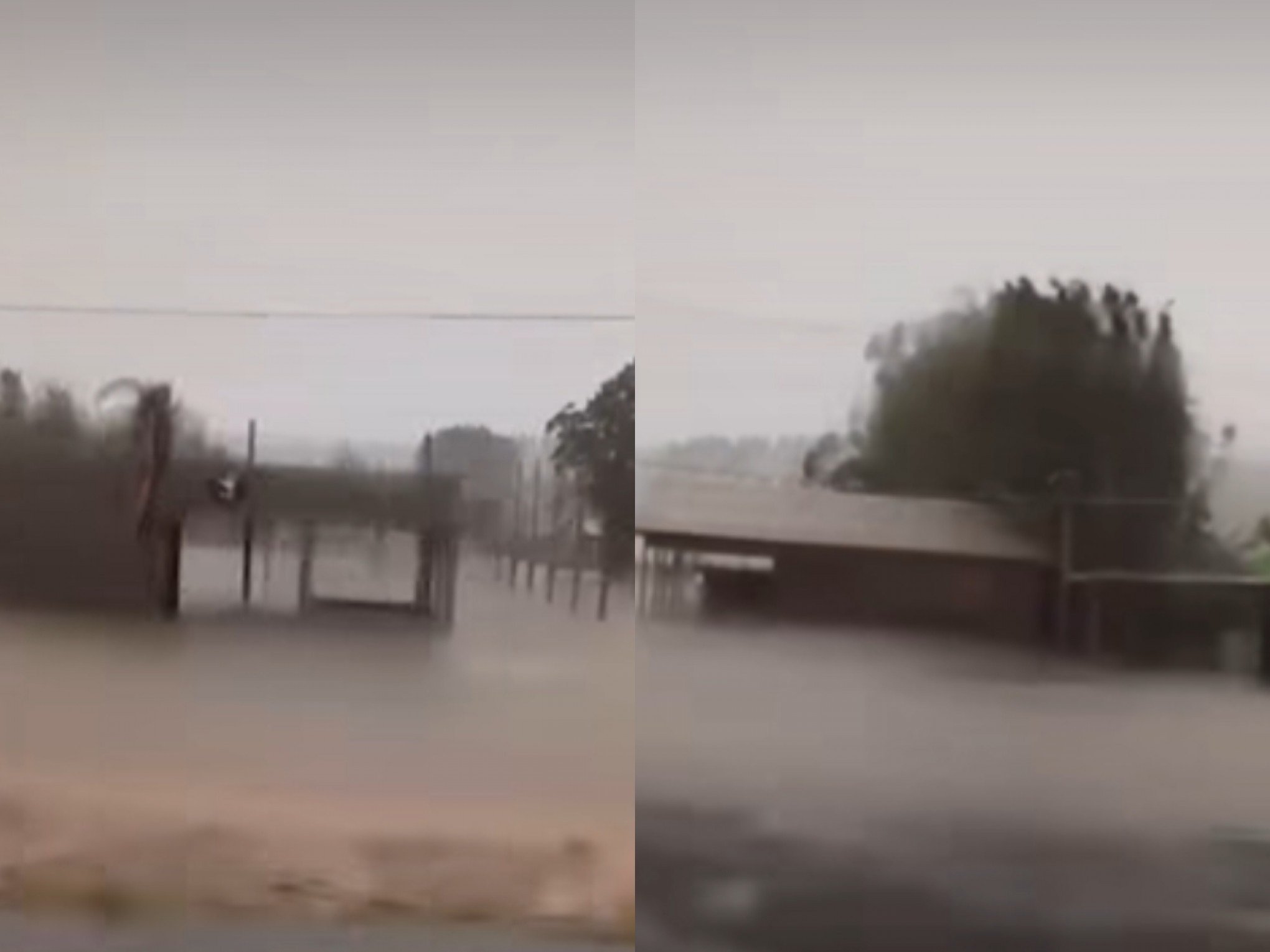 VÍDEO: Chuva extrema alaga casas, interrompe acessos e deixa desabrigados em cidade do RS