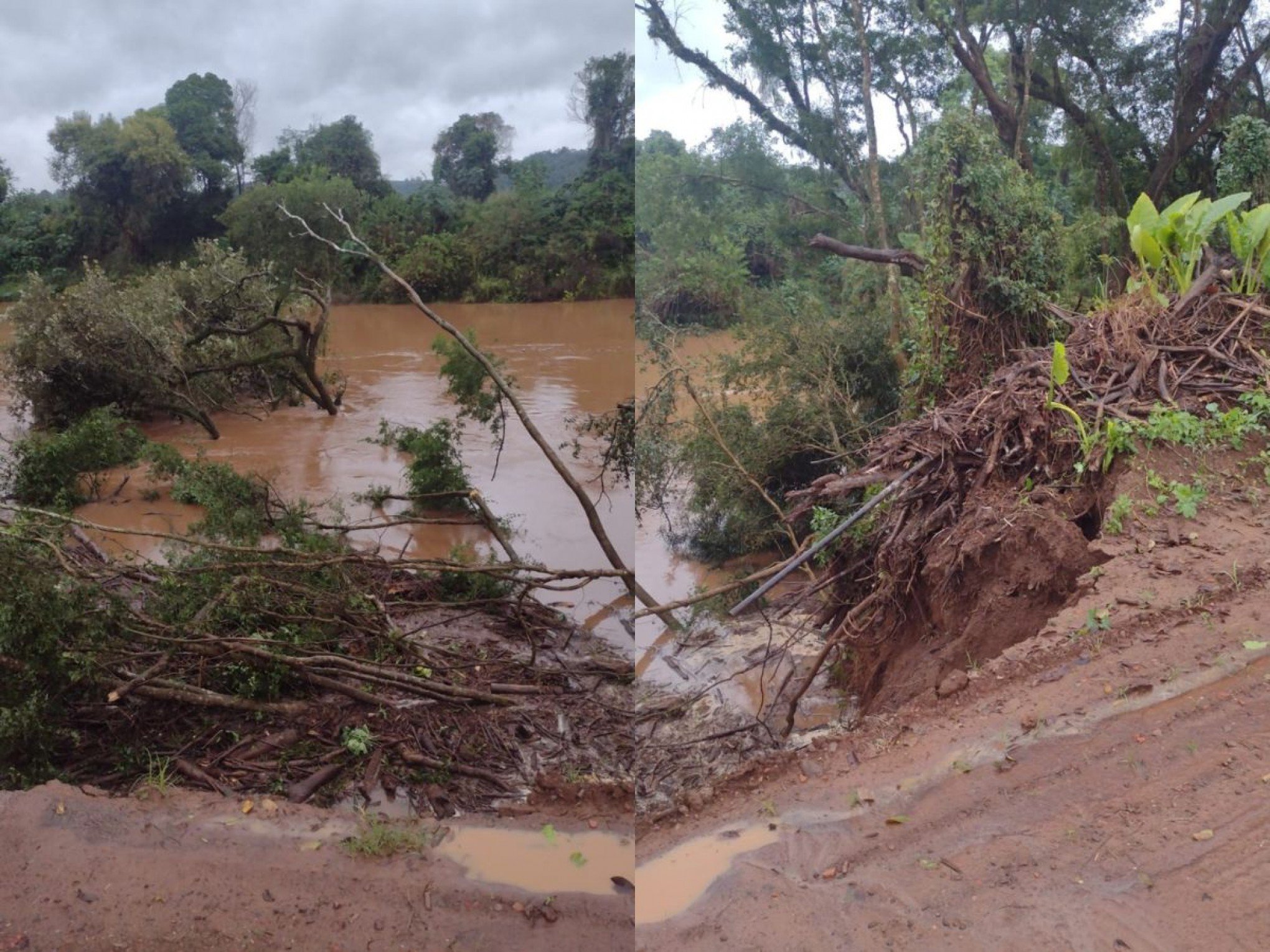 Deslizamento interdita estrada e deixa moradores ilhados no Vale do Caí