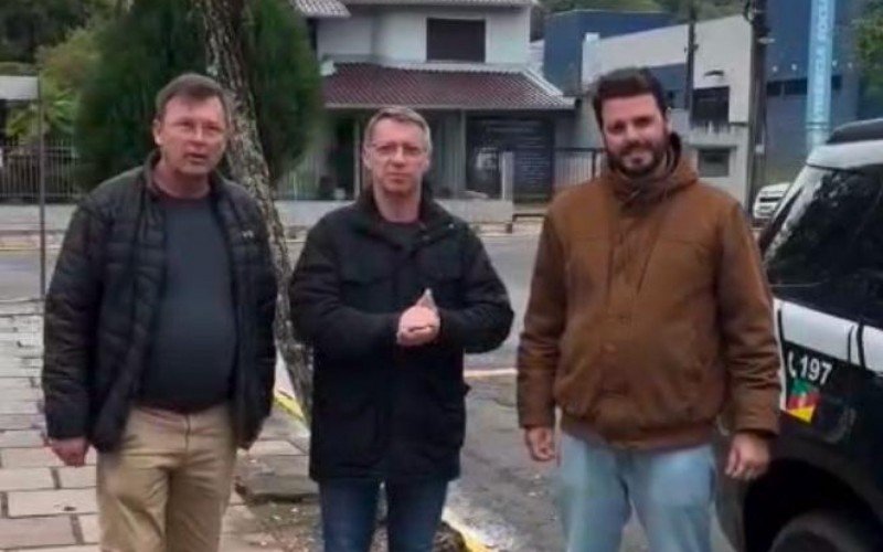 Além de Freitas, o vídeo também mostra o prefeito Fabiel Port (Republicanos) e o vice-prefeito Lauri Ott (PL), que agradecem publicamente ao deputado pela destinação dos recursos. | abc+