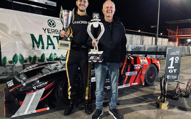 Franco Pasquale e o pai, André, que o incentivou no esporte