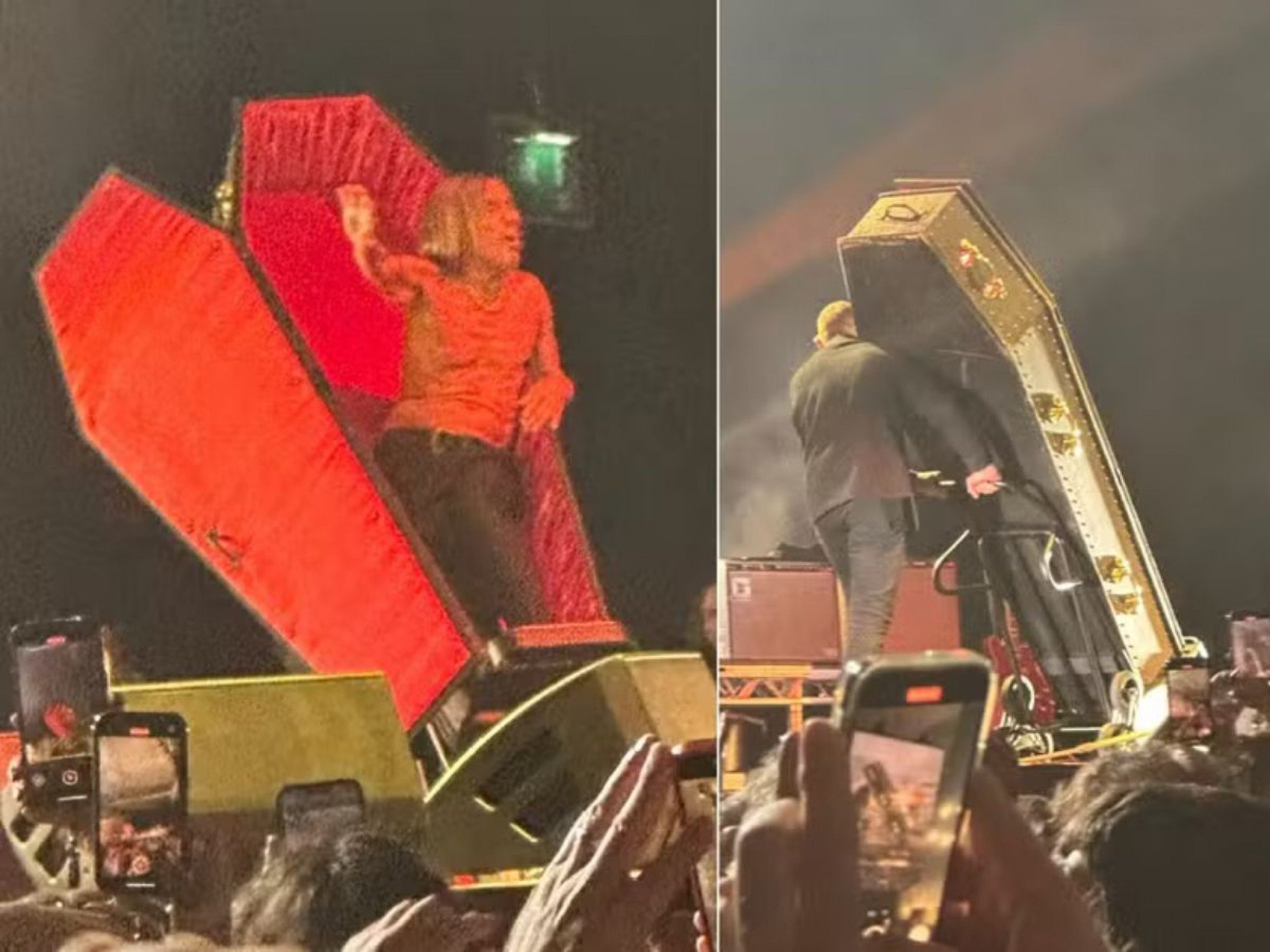 Iggy Pop deixa palco dentro de caixão após show em Londres