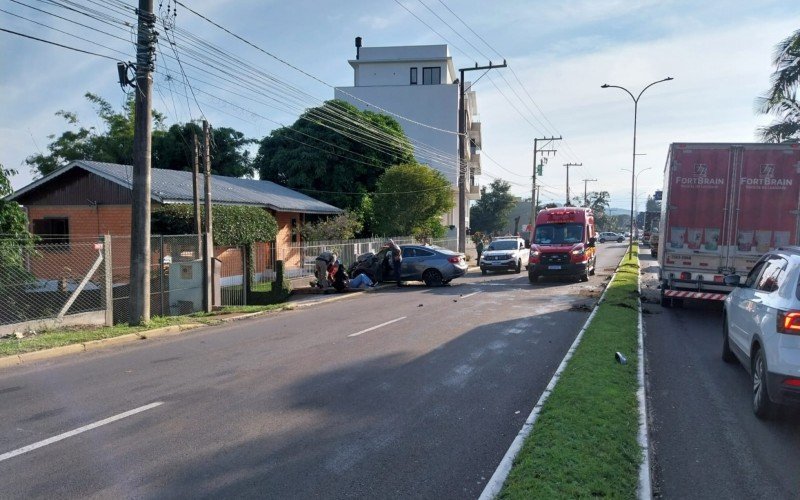 Acidente aconteceu na Avenida Bom Jardim, no bairro Cidade Nova, em Ivoti