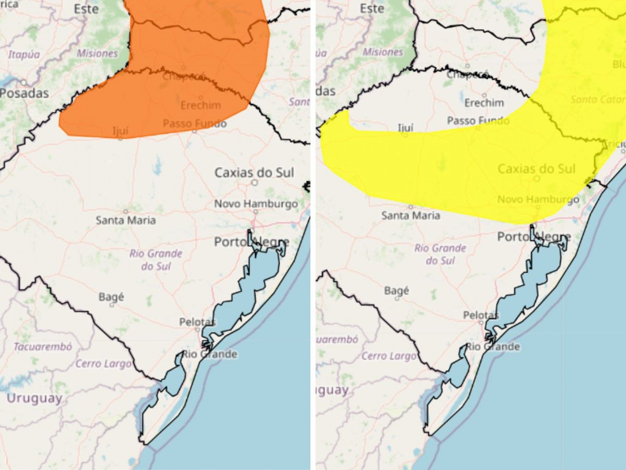 TEMPESTADE: Inmet alerta para chuva no Rio Grande do Sul nos próximos dias