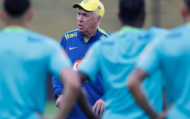 Ancelotti comandou o último treino da Seleção no palco da partida contra o Equador | abc+