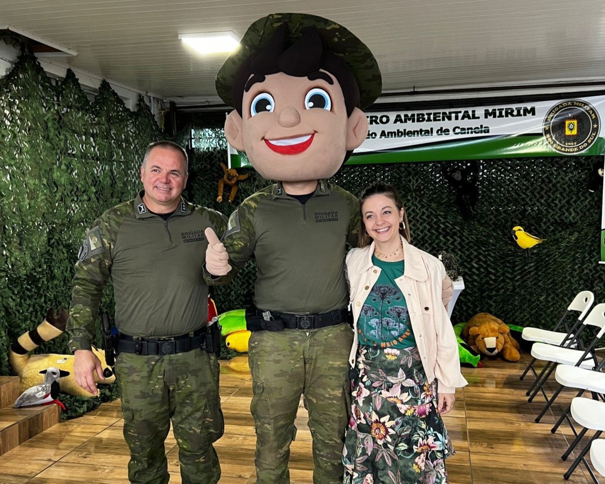 Patrulha Ambiental da Brigada Militar de Canela agora conta com mascote; confira