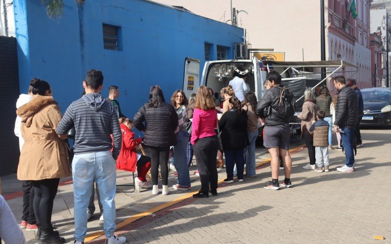 Ação de vacinação contra a gripe no sábado, na Praça do Imigrante