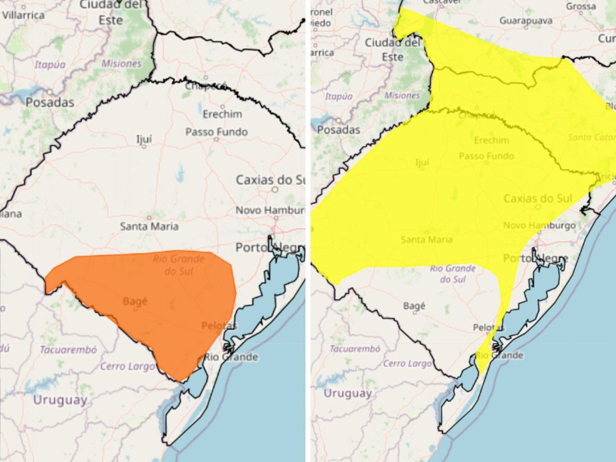 PREVISÃO DO TEMPO: Inmet faz novos alertas para geada e frio intenso no Rio Grande do Sul