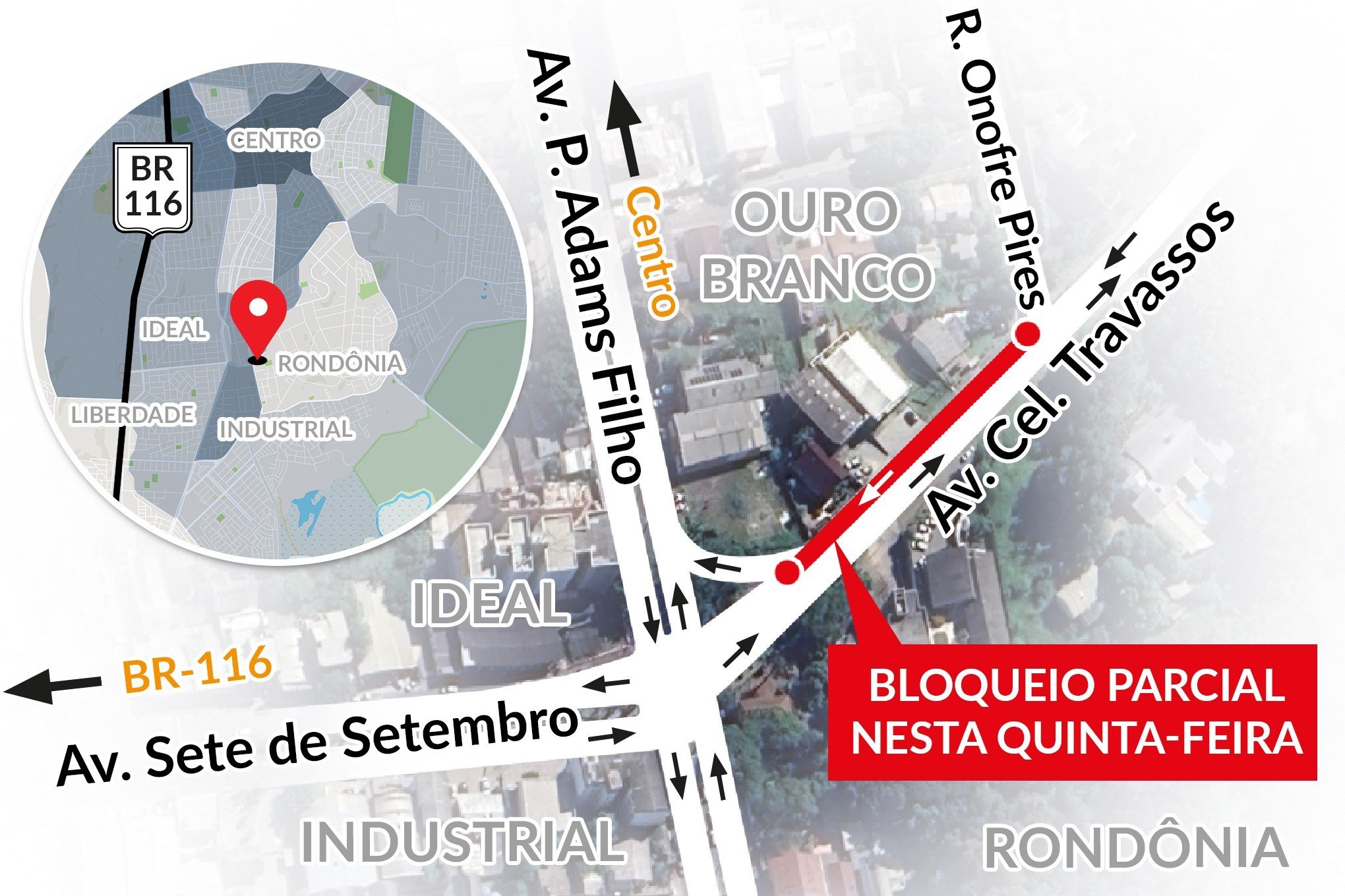 Motoristas precisam ficar atentos para alteração no trânsito nesta quinta-feira em Novo Hamburgo