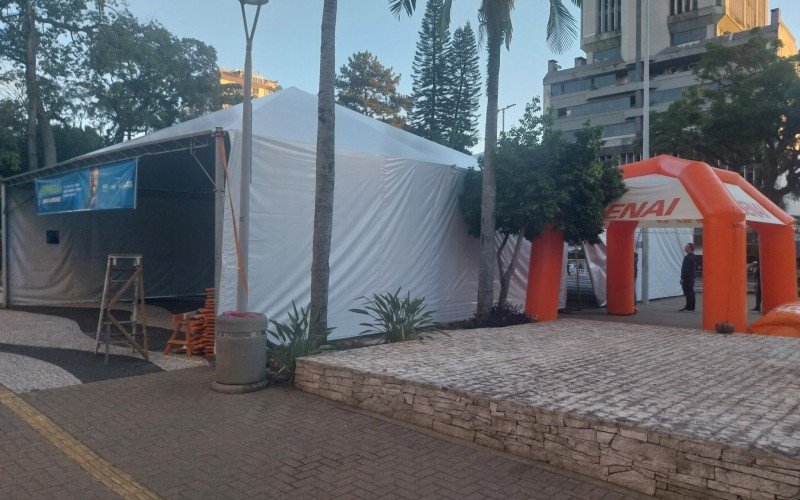Estrutura foi montada na Praça do Imigrante | abc+
