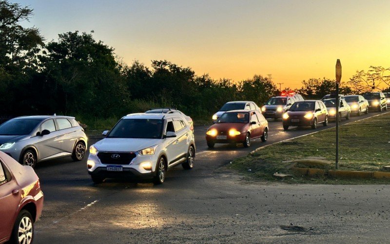Congestionamento após liberação da BR-448