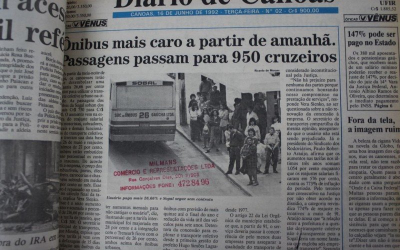 Diário de Canoas em 1992