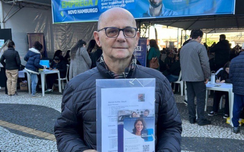 Marco Aurélio, de 60 anos, aproveitou o feirão para buscar por um emprego | abc+