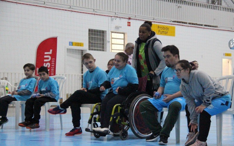 Bocha adaptada também fez parte do Festival Paralímpico em Novo Hamburgo