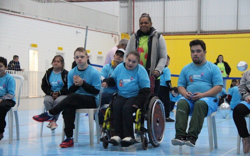 Bocha adaptada também fez parte do Festival Paralímpico em Novo Hamburgo