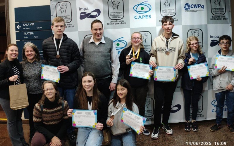 Estudantes de Nova Petrópolis são premiados na Olimpíada Brasileira de Matemática