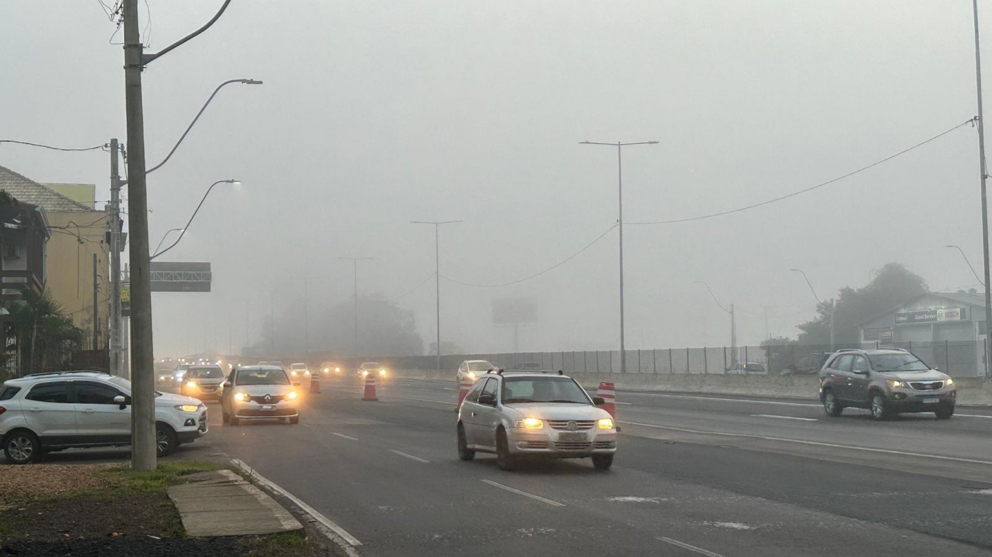 Vale do Sinos: Neblina densa reduz visibilidade de motoristas nesta segunda-feira