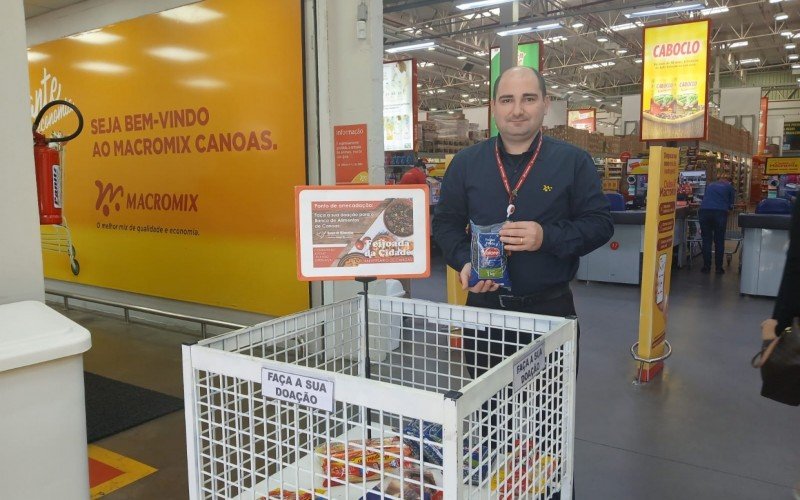 Macromix é um dos pontos de arrecadação de alimentos para evento solidário em Canoas