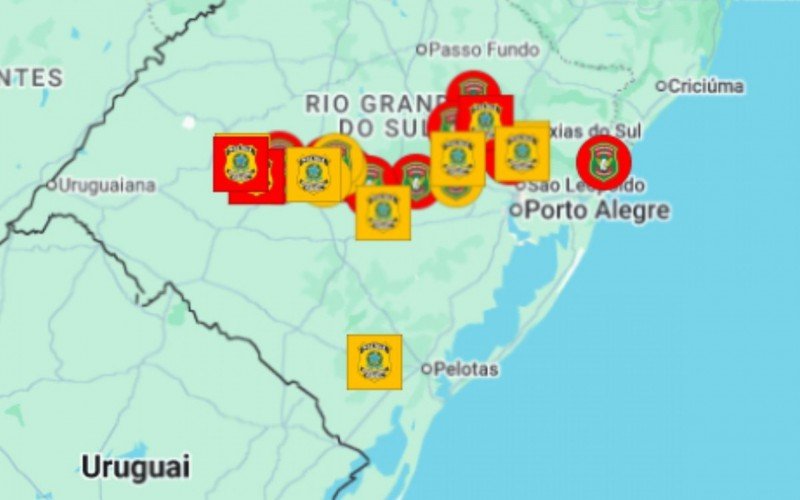Mapa interativo mostra pontos com bloqueios em rodovias do RS | abc+