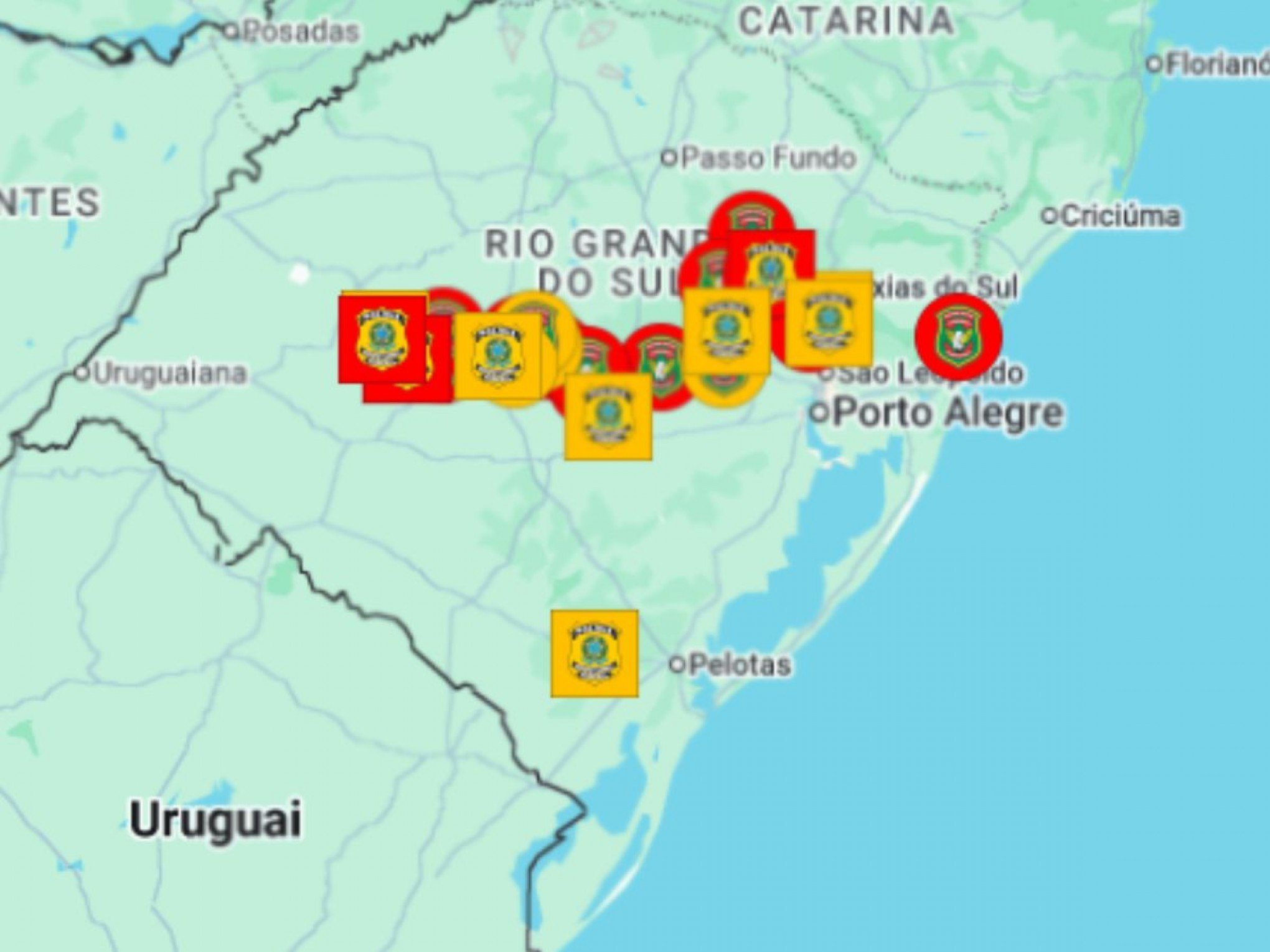 Pontos de bloqueio em rodovias do RS: Mapa interativo mostra trechos ...