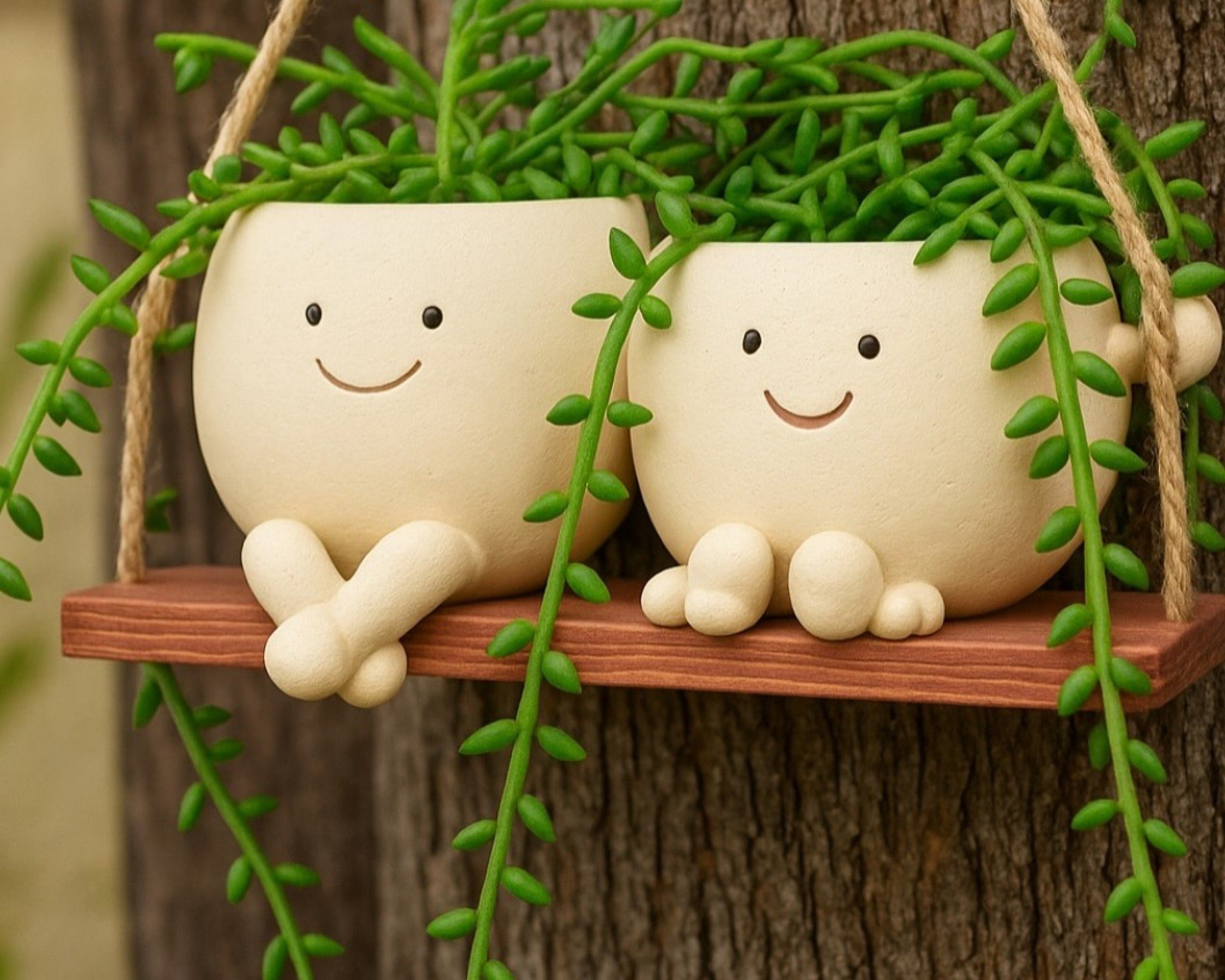Vasinhos com carinhas sorridentes para uma decoração despojada | abc+
