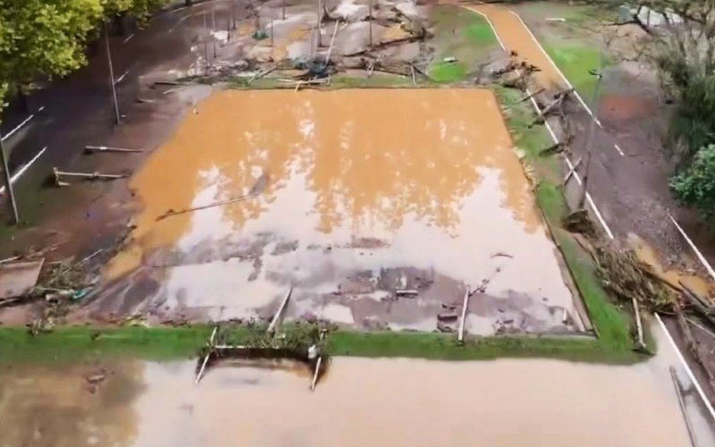 Parque Municipal foi tomado pela enchente de 2024 | abc+