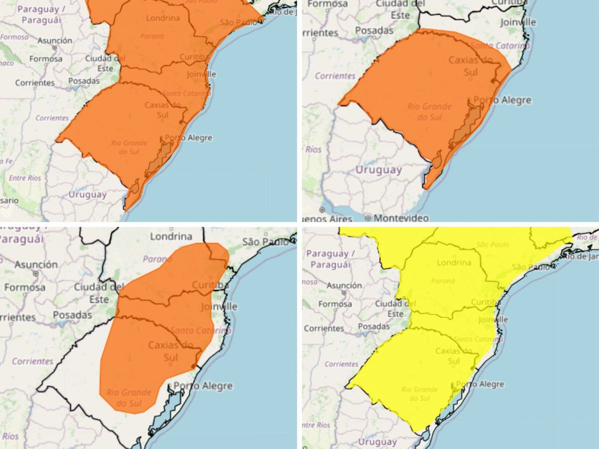 ONDA DE FRIO: RS tem 4 alertas do Inmet para temperaturas baixa e geada