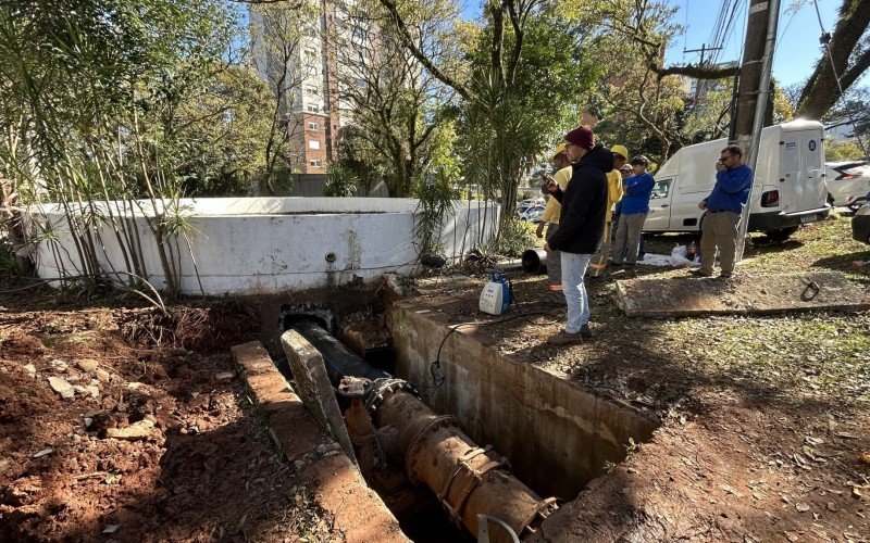 Manutenção junto a casa de bombeamento que fica na rótula da Rua Marcílio Dias com a Avenida Maurício Cardoso foi finalizada antes do previsto | abc+
