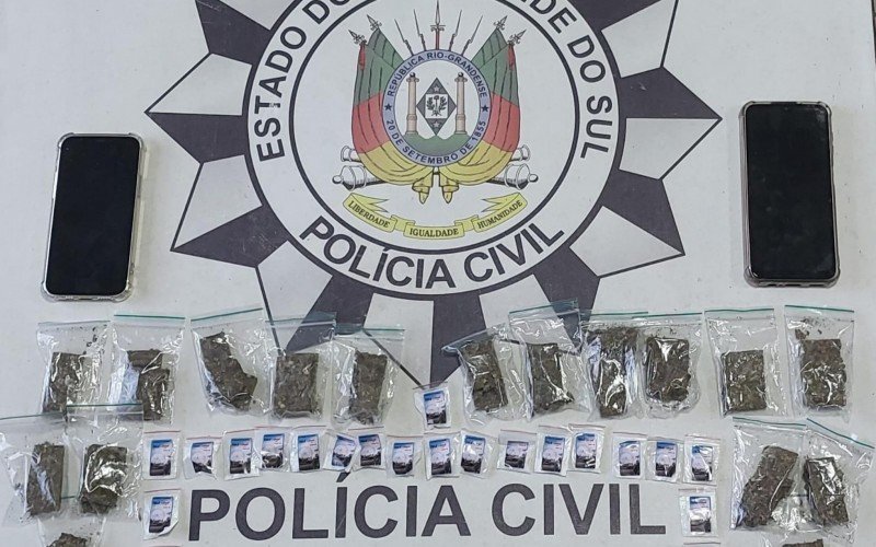 Drogas são apreendidas durante operação da Polícia Civil de Canela